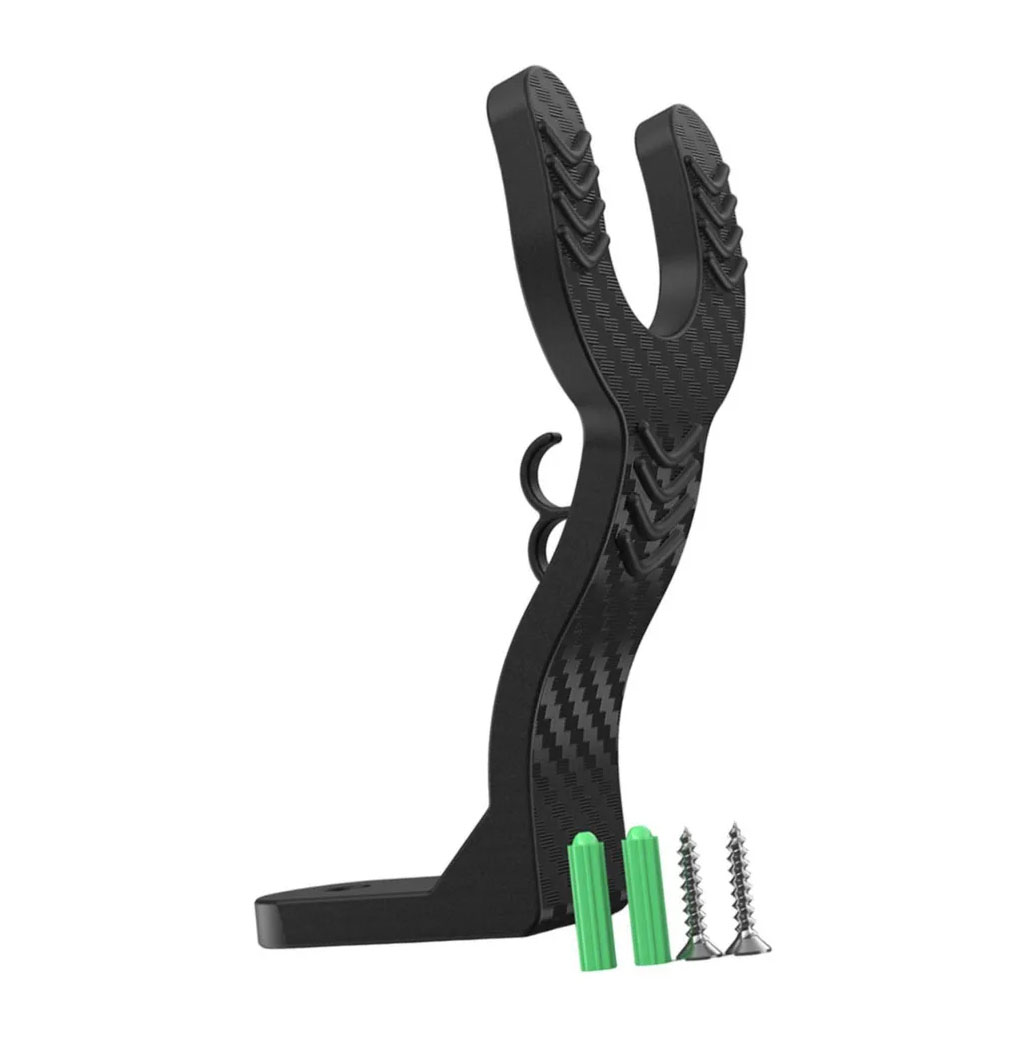 Soporte de pared ergonómico para cascos